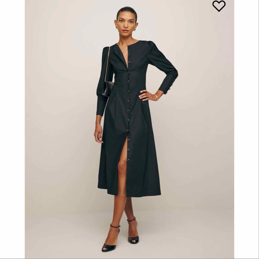 Nwt Reformation Halia Organic Cotton Midi Dress